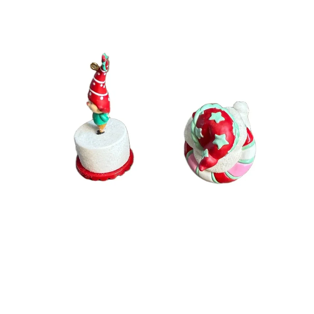 Hallmark Keepsake Ornaments‎ 2021 Friendly Gnome & 2020 Snow Sweetie Set of 2